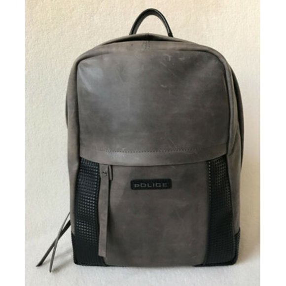 Police Brand Designer Armed Pyramid Grey Backpack - Picture 7 of 7